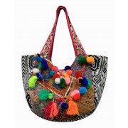 Bright tassel work bag